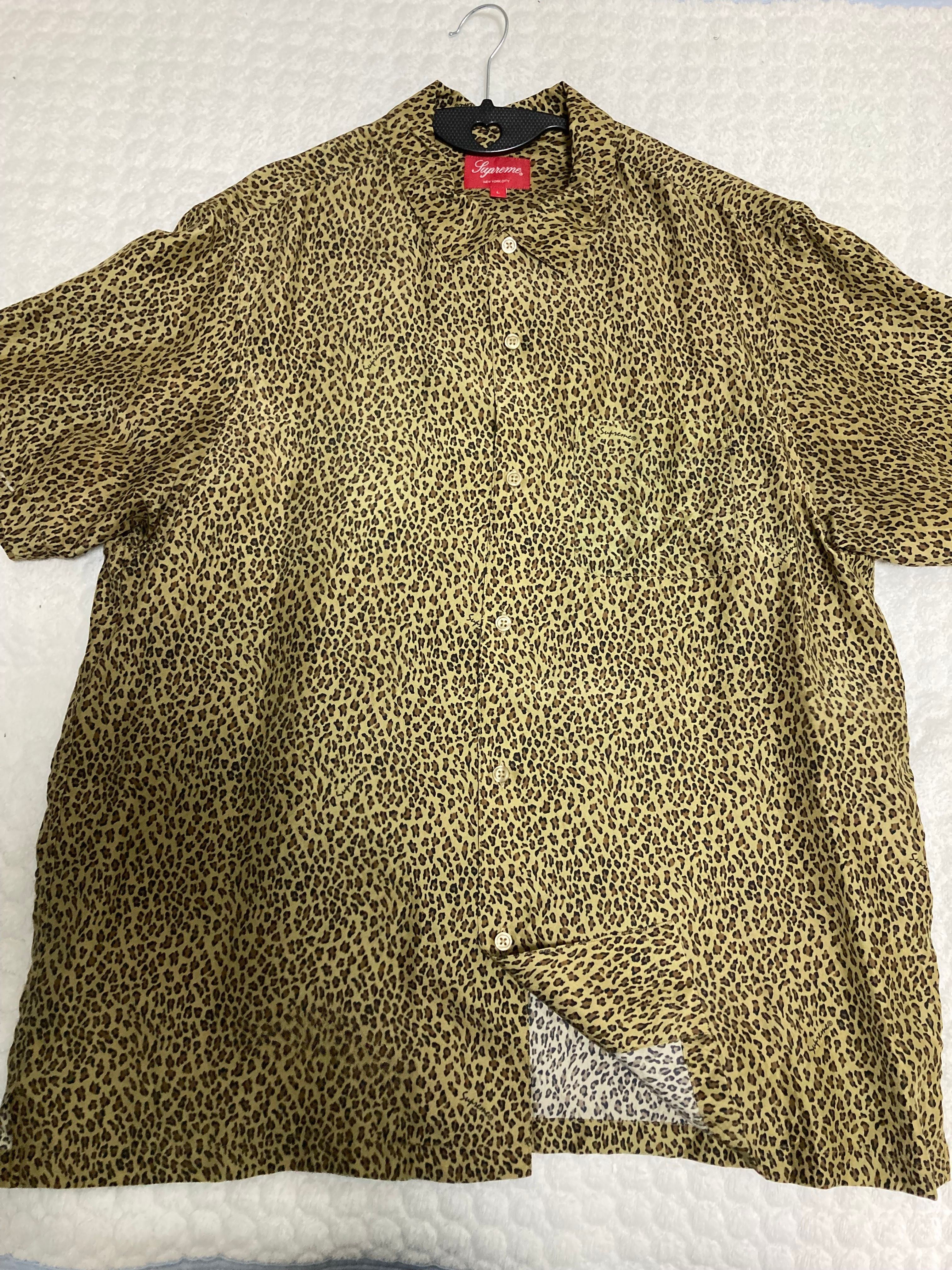 Supreme Leopard Silk S/S Shirt "Tan"