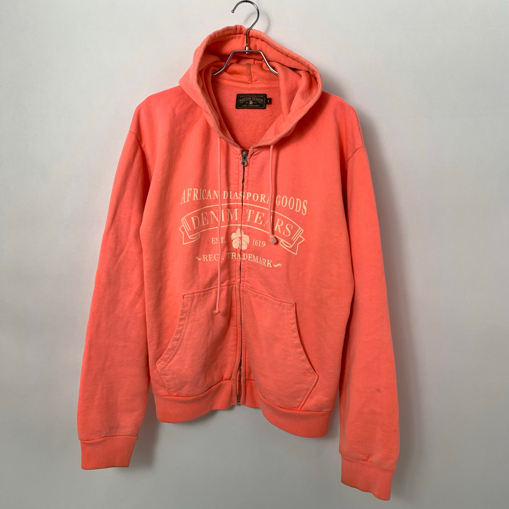 DENIM TEARS Adg Zip Hoodie Sea Coral Sea Cora