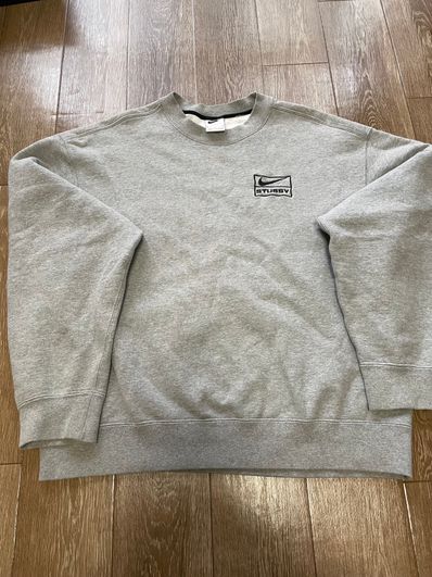 Stussy x Nike Fleece Crew (US Size) "Grey" DO9337-063