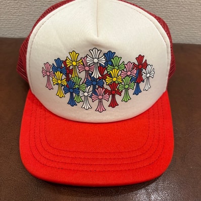 Chrome Hearts Trucker Cap Cemetery King Taco Cross "Red/White"