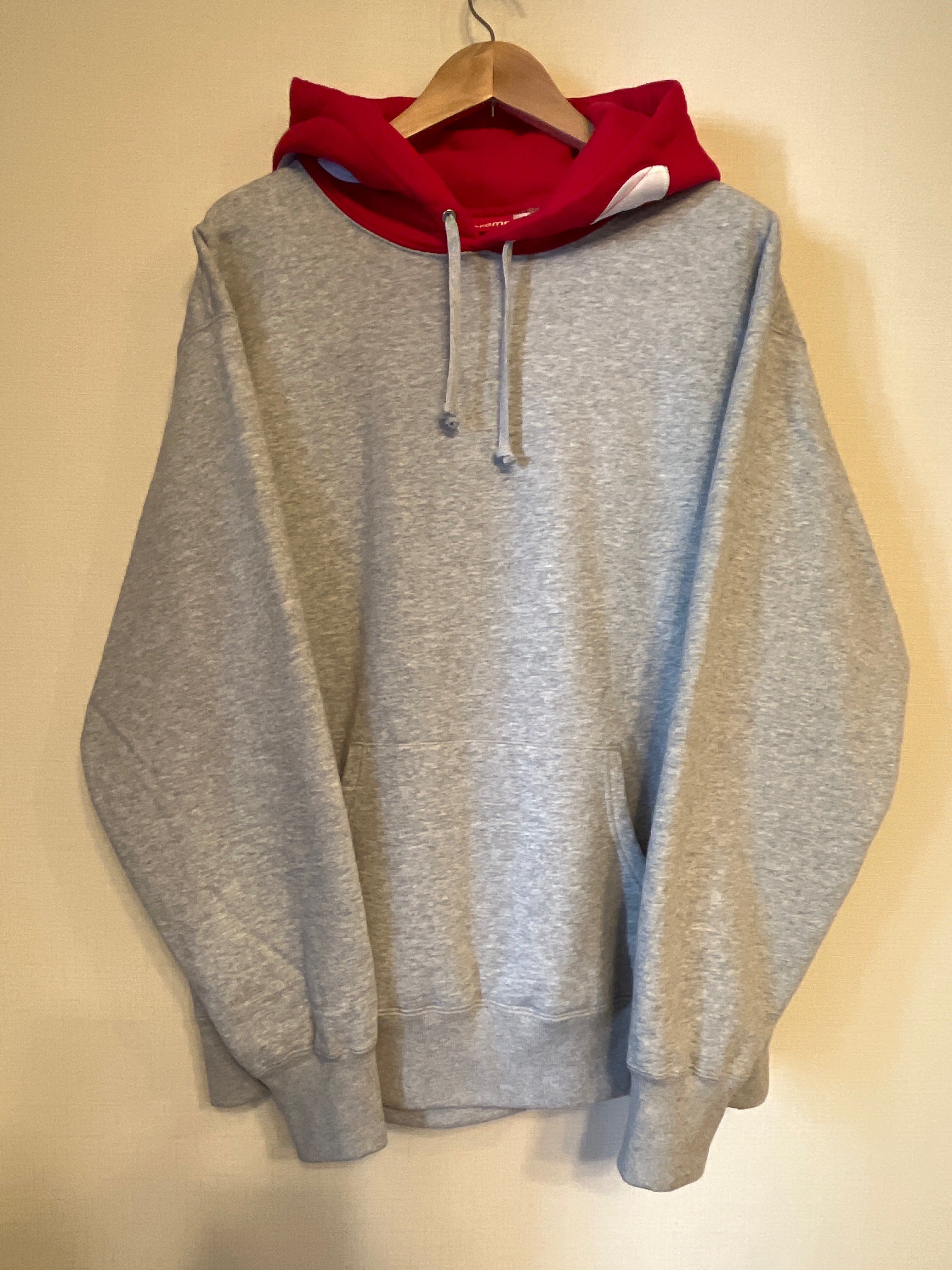 Supreme Contrast Hooded Sweatshirt "Grey"