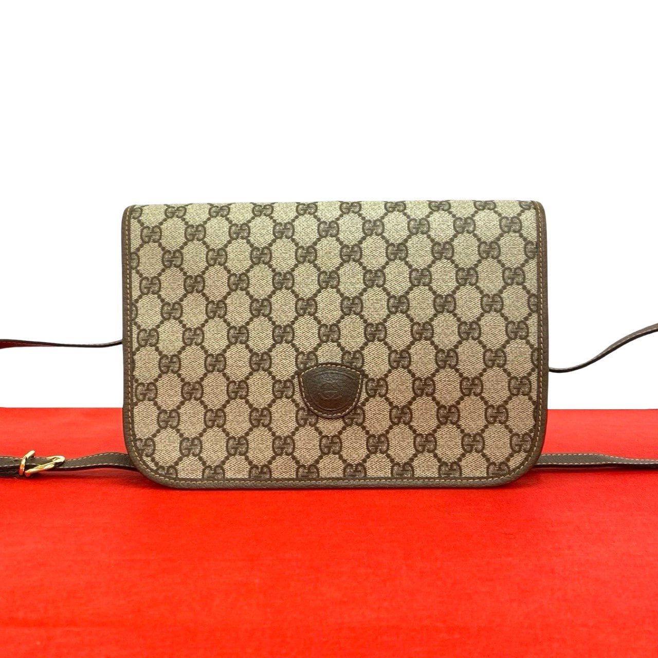 GUCCI グッチ ショルダーバッグ 斜め掛け GG柄 GGキャンバス ブラウン 