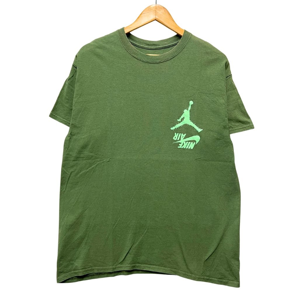 NIKE ナイキ Travis Scott JORDAN ジャンプマン プリント 半袖Tシャツ コットン オリーブ系 サイズ L 正規品 / 53629