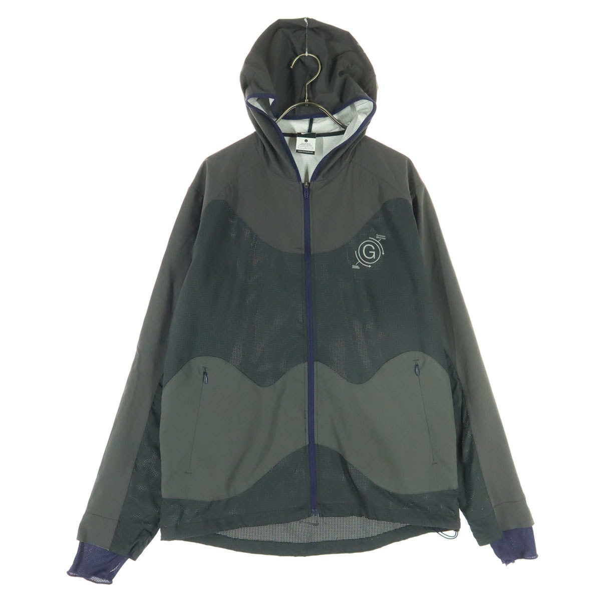 美品 NIKE ナイキ アンダーカバー コラボ ワンポイント 長袖 ナイロンジャケット L グレー