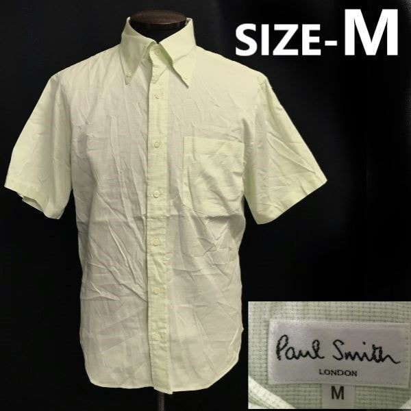 Paul Smith/ポールスミス★半袖シャツ【メンズM/green/薄緑/ライトグリーン】ボタンダウン/Tops/Shirts◆cBH904