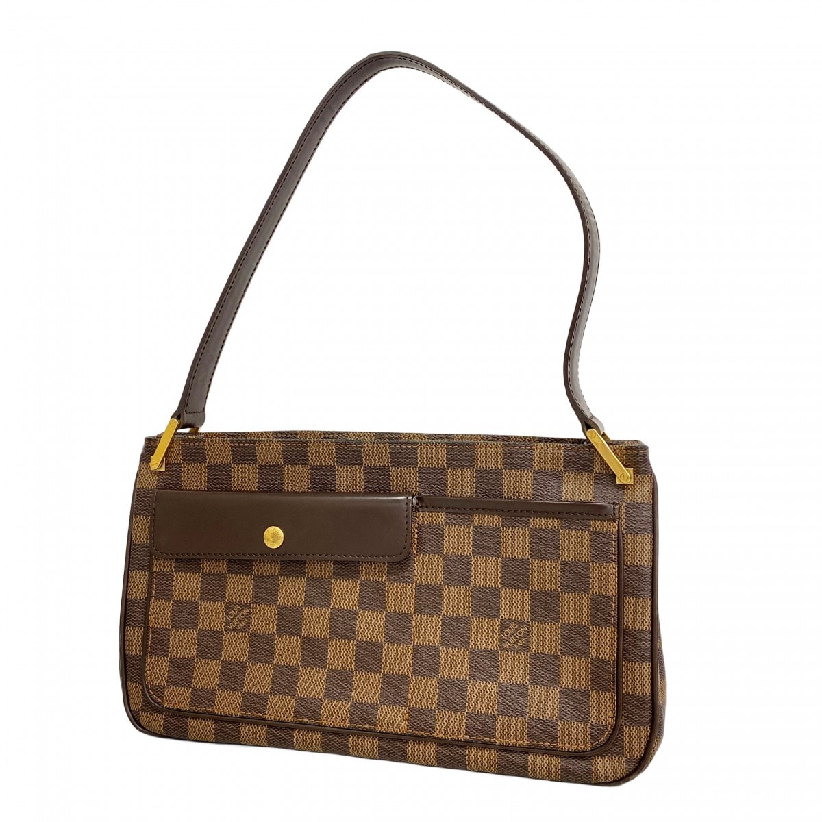【6db1837-k】ルイヴィトン ショルダーバッグ ダミエ オーバーニュ N51129 エベヌ【中古】レディース