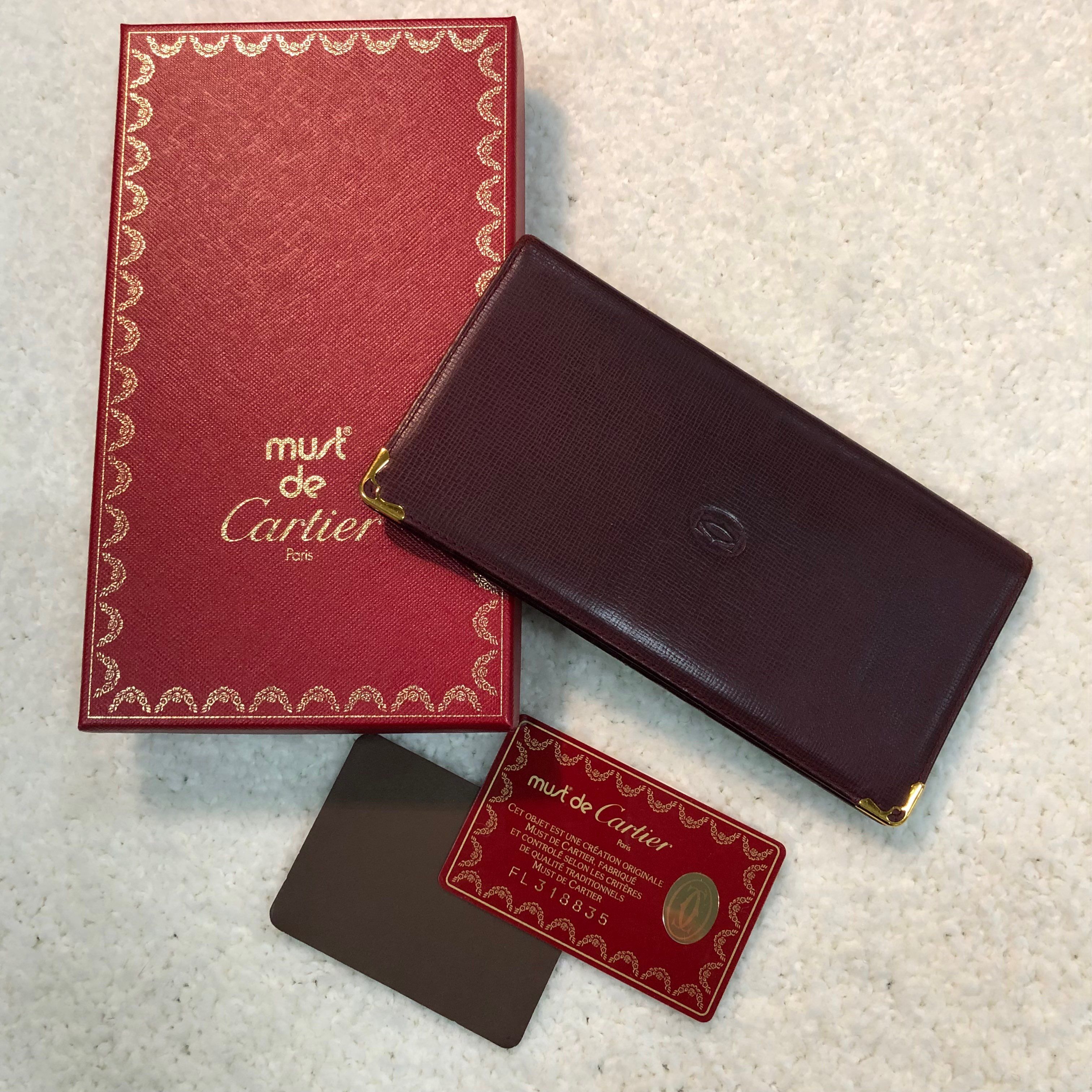 Cartier Must Line Long Wallet "Bordeaux"
