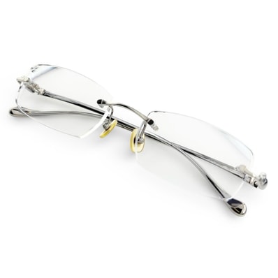 極美品 カルティエ メガネ パンテール シルバー レディース □18 135