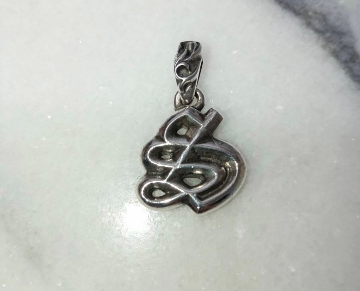 「S」クロムハーツ CHROMEHEARTS アルファベットチャーム イニシャル ペンダントトップ シルバー 925