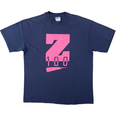 古着 90年代 ヘインズ Hanes Z100 ラジオ局 アドバタイジングTシャツ USA製 メンズL相当 ヴィンテージ/eaa663926