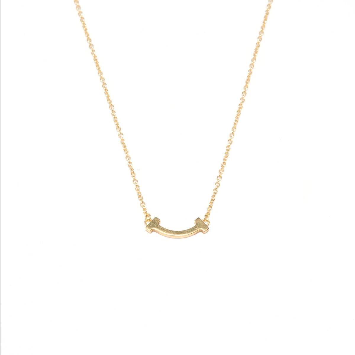 ティファニー TIFFANY&Co. Au750 T スマイル ネックレス【中古】