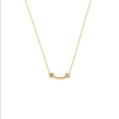 ティファニー TIFFANY&Co. Au750 T スマイル ネックレス【中古】