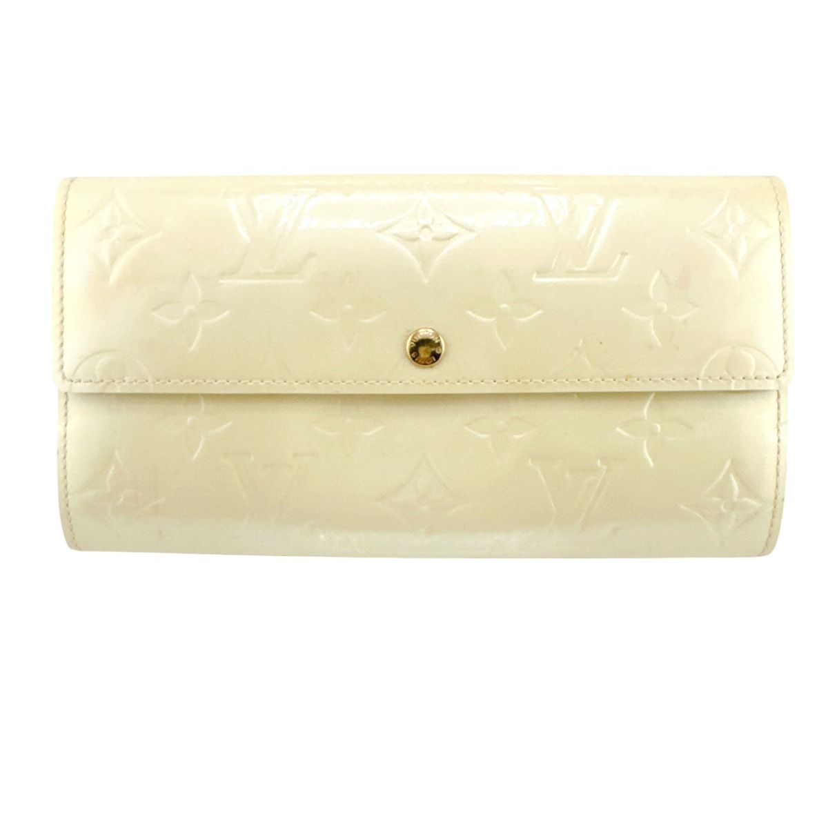 ルイヴィトン LOUIS VUITTON ポシェット・ポルトモネ クレディ ペルル M91382 ヴェルニ 長財布
