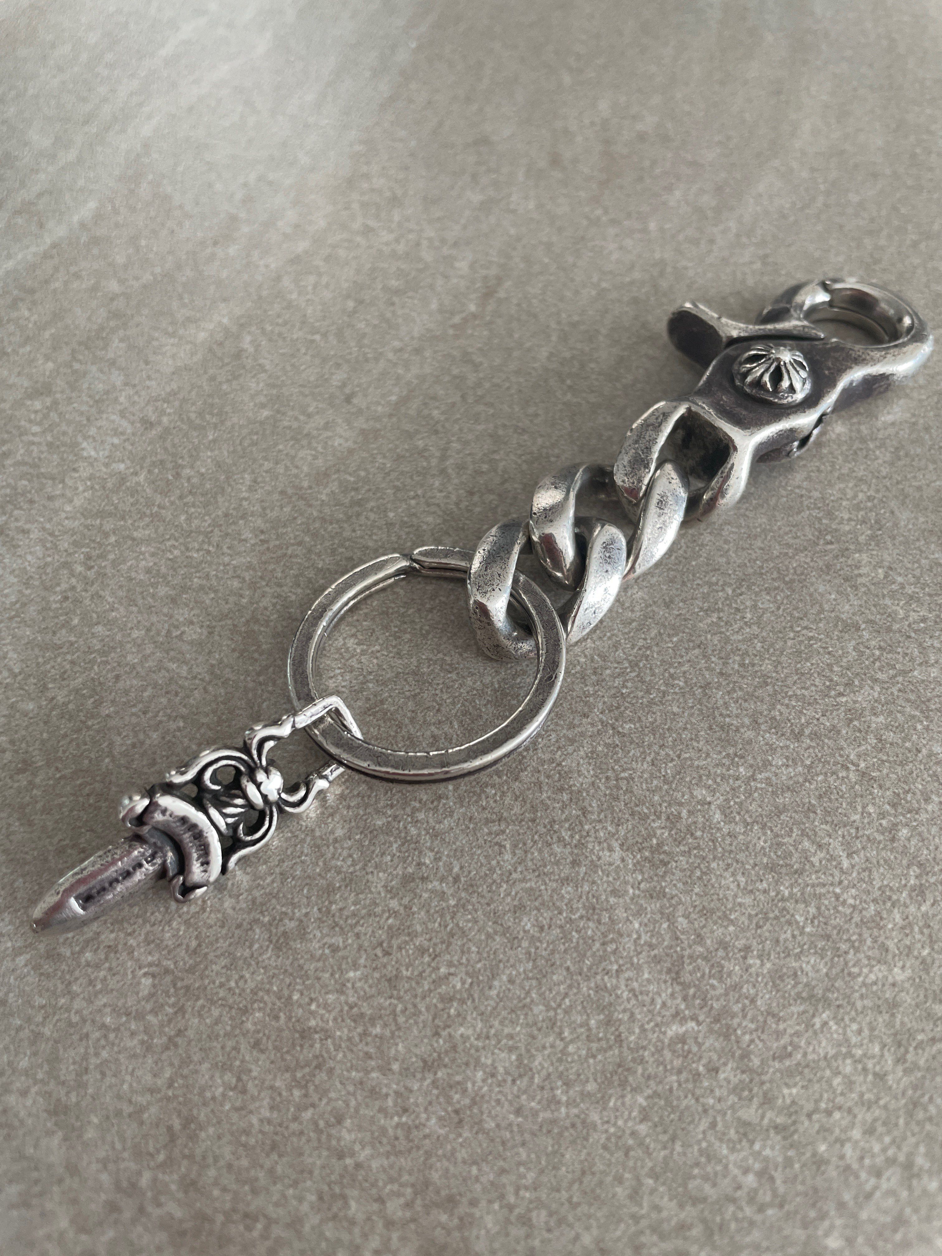 Chrome Hearts Key Ring Classic Link Short / Dagger "Silver"