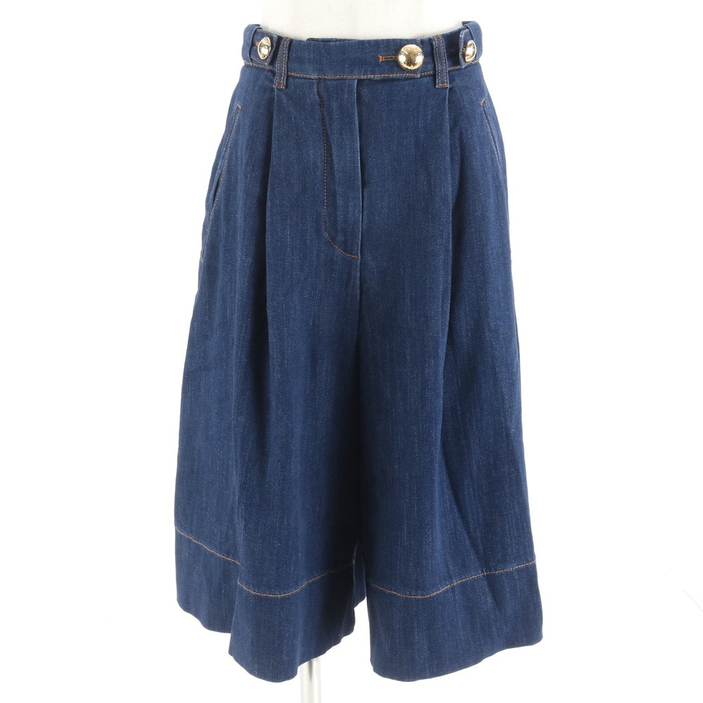 ■美品 ルイヴィトン ワイドシルエット デニム ガウチョ パンツ 34