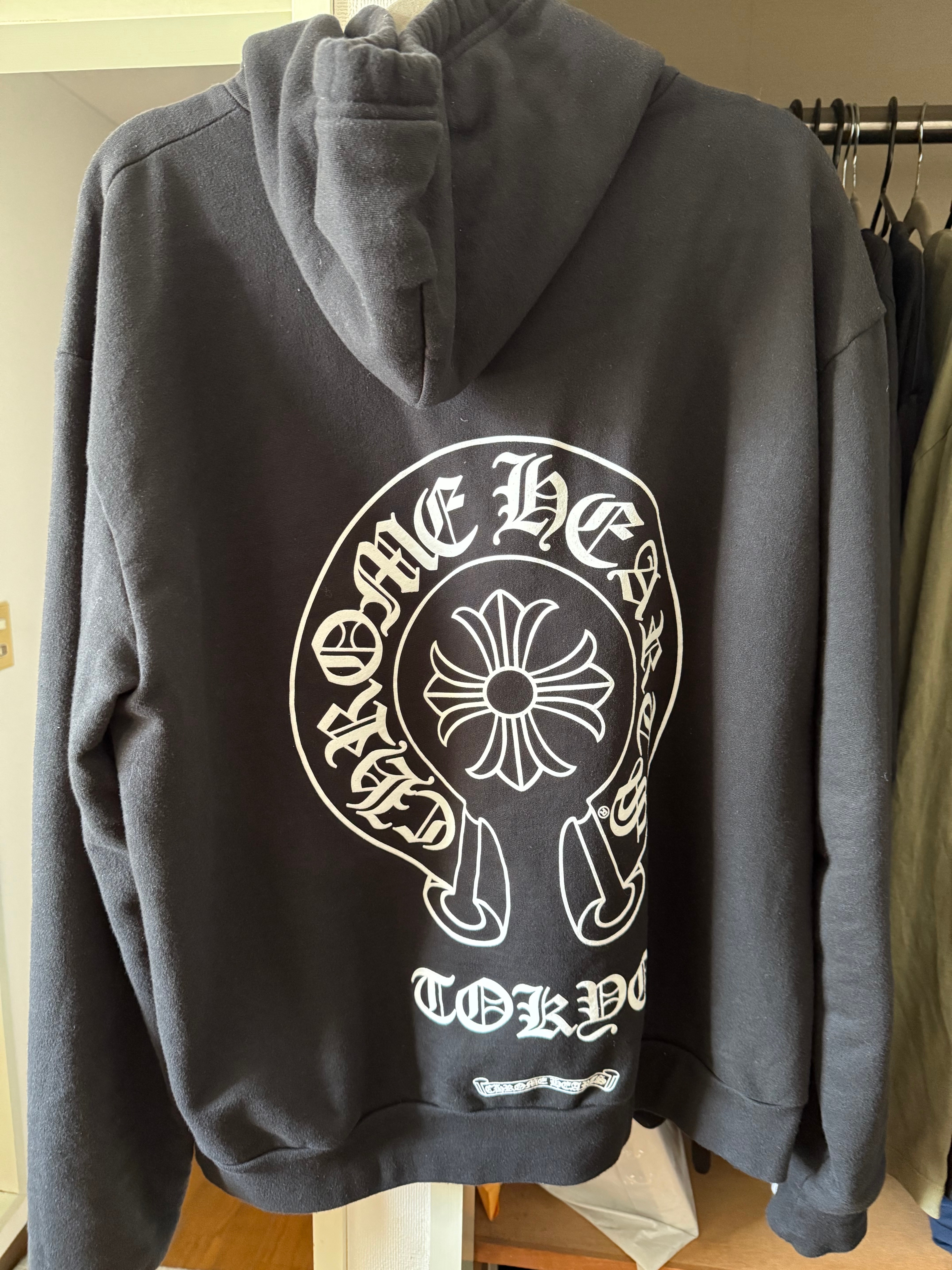 Chrome Hearts Tokyo Exclusive Horseshoe Print Pullover Hoodie "Black"