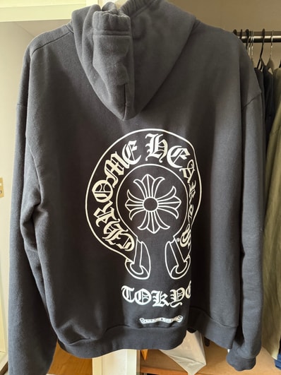 Chrome Hearts Tokyo Exclusive Horseshoe Print Pullover Hoodie "Black"