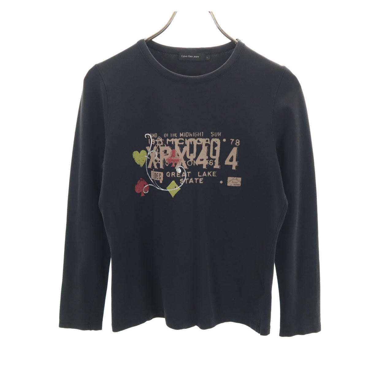 Calvin klein Jeans カルバンクラインジーンズ 長袖 Tシャツ L ブラック ロンT