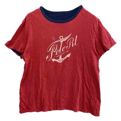 POLO RALPH LAUREN ポロ・ラルフローレン Tシャツ リバーシブル 半袖 Tシャツ レッド系 ブルー系【中古】