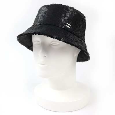 美品 シャネル ハット ブラック レディース M 23C