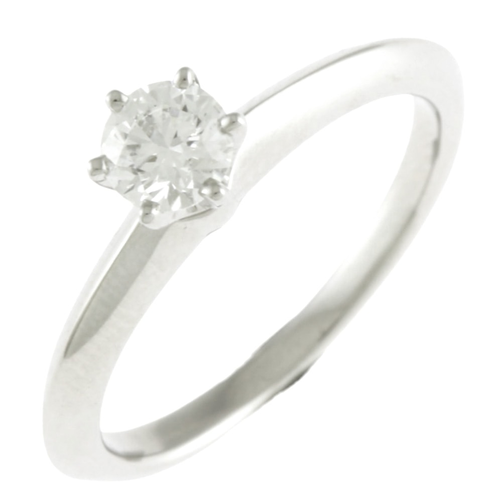 ティファニー ソリティア リング 指輪 8号 Pt950プラチナ ダイヤモンド レディース TIFFANY&Co. 中古