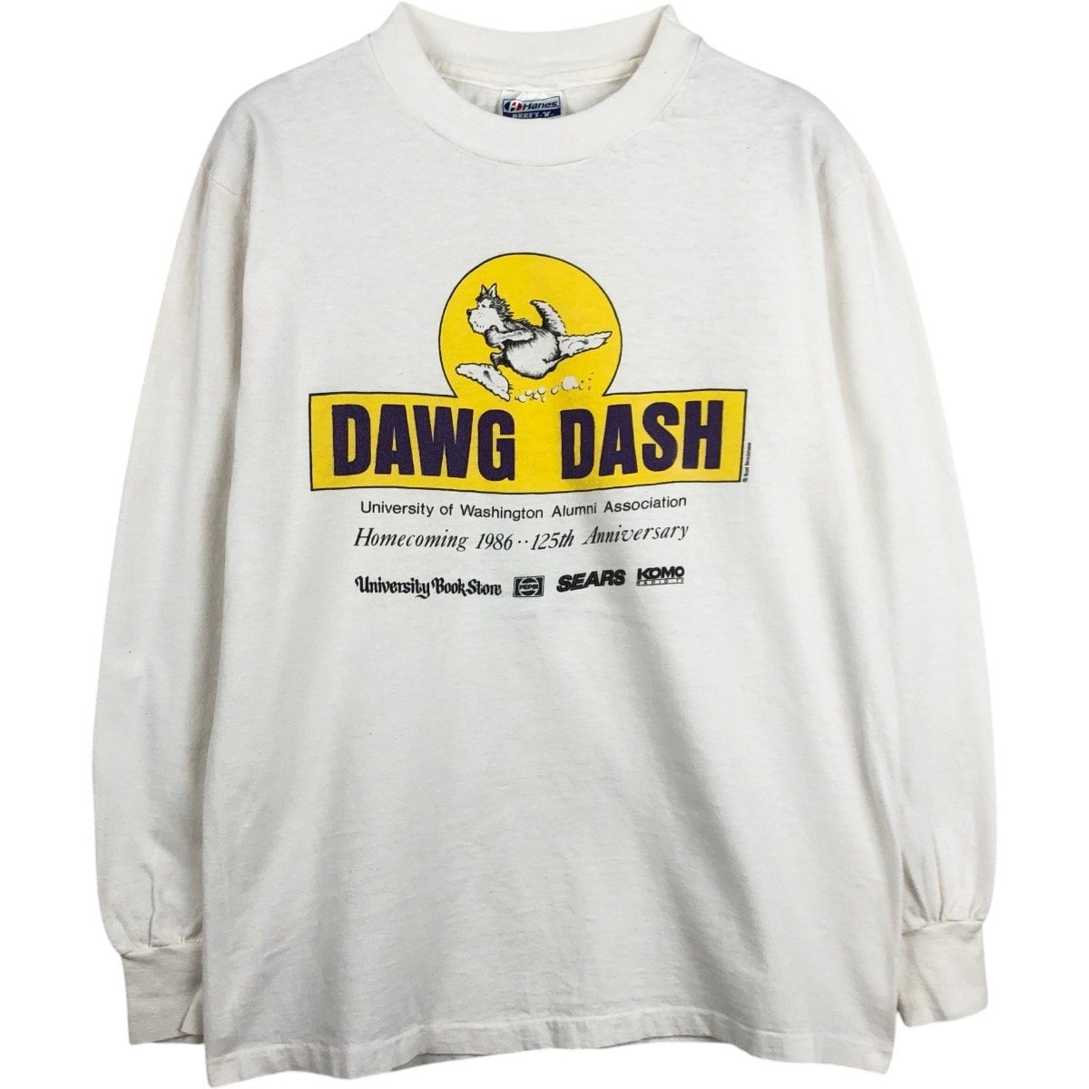 古着 80年代 ヘインズ Hanes BEEFY-T 青タグ アドバタイジング ロングTシャツ ロンT USA製 メンズM相当 ヴィンテージ/eaa681255