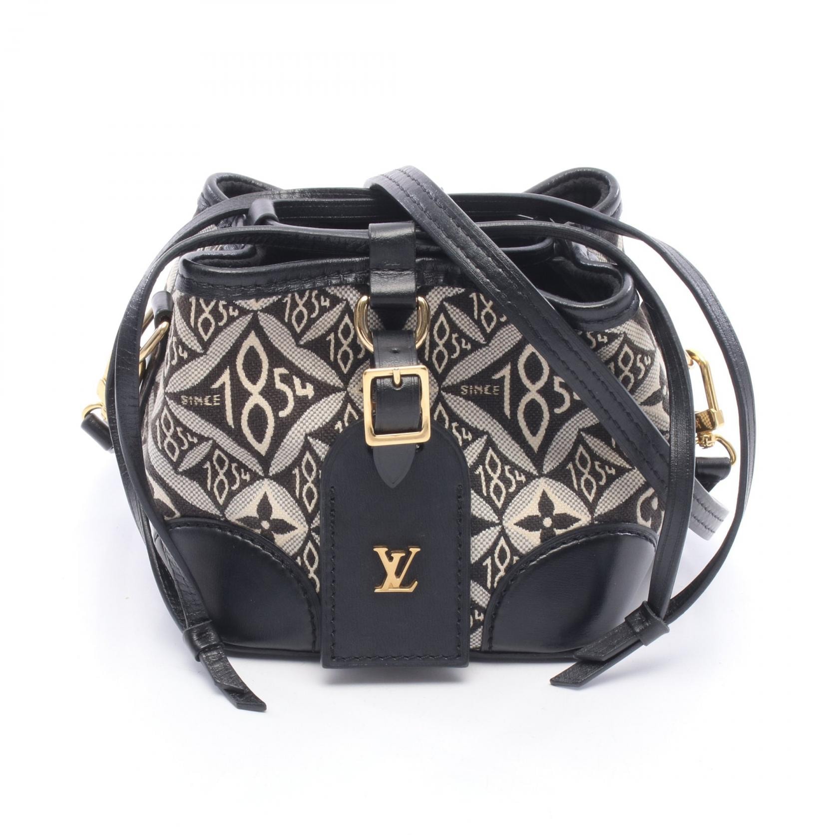 ルイ・ヴィトン LOUIS VUITTON ノエ パース モノグラムジャガード SINCE1854 ノワール ショルダーバッグ バッグ キャンバス レザー モノグラム・ジャガード ノワール レディース ブラック系 / グレー系 M69973 【中古】