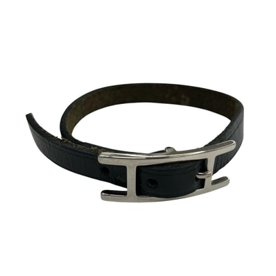 186005 現状品 HERMES エルメス Hメタルバックル Apiレザーブレスレット