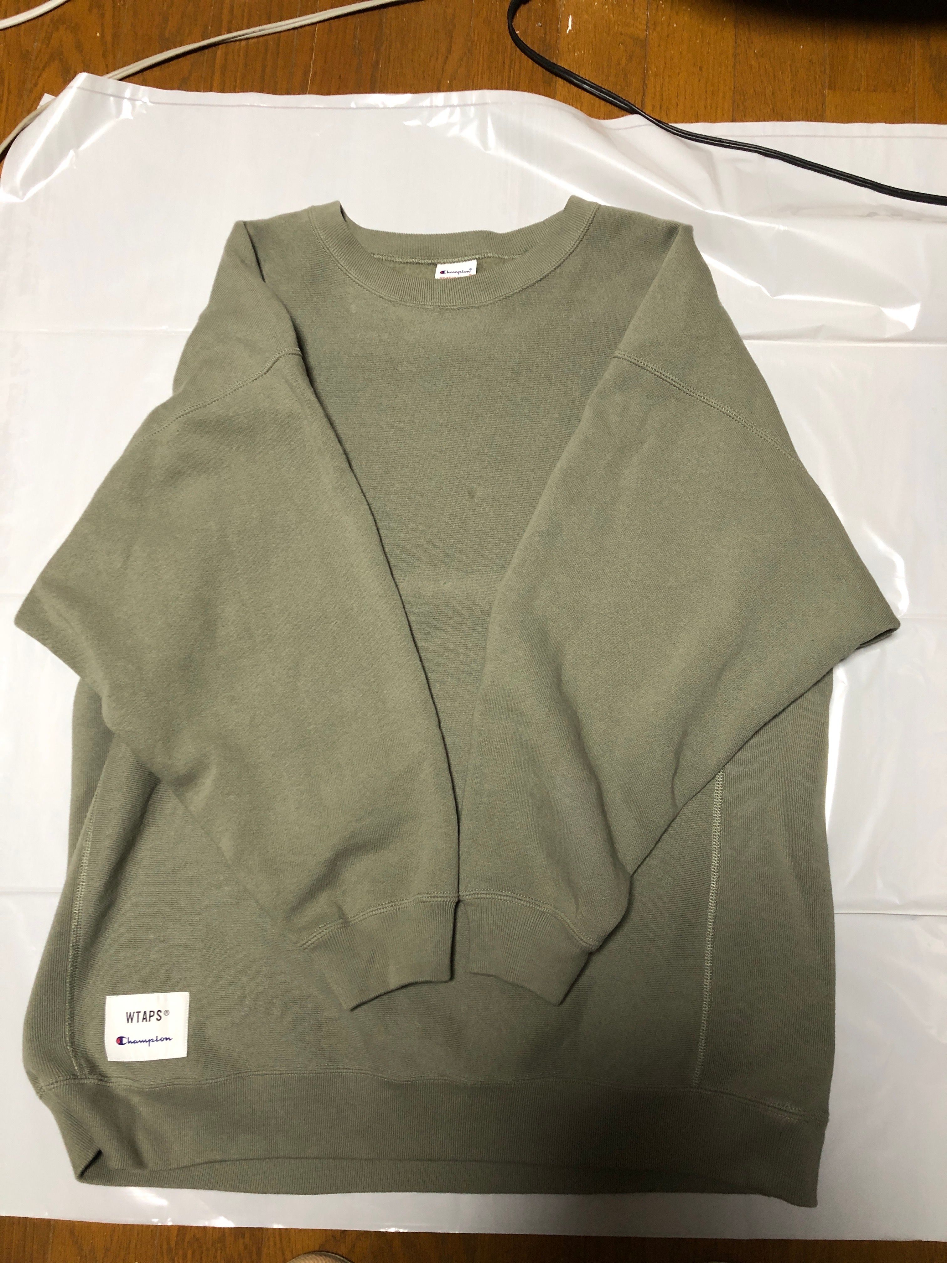 Wtaps ACADEMY / CREW NECK / COTTON. CHAMPION. REVERSE WEAVE "Olive Drab" (672) 