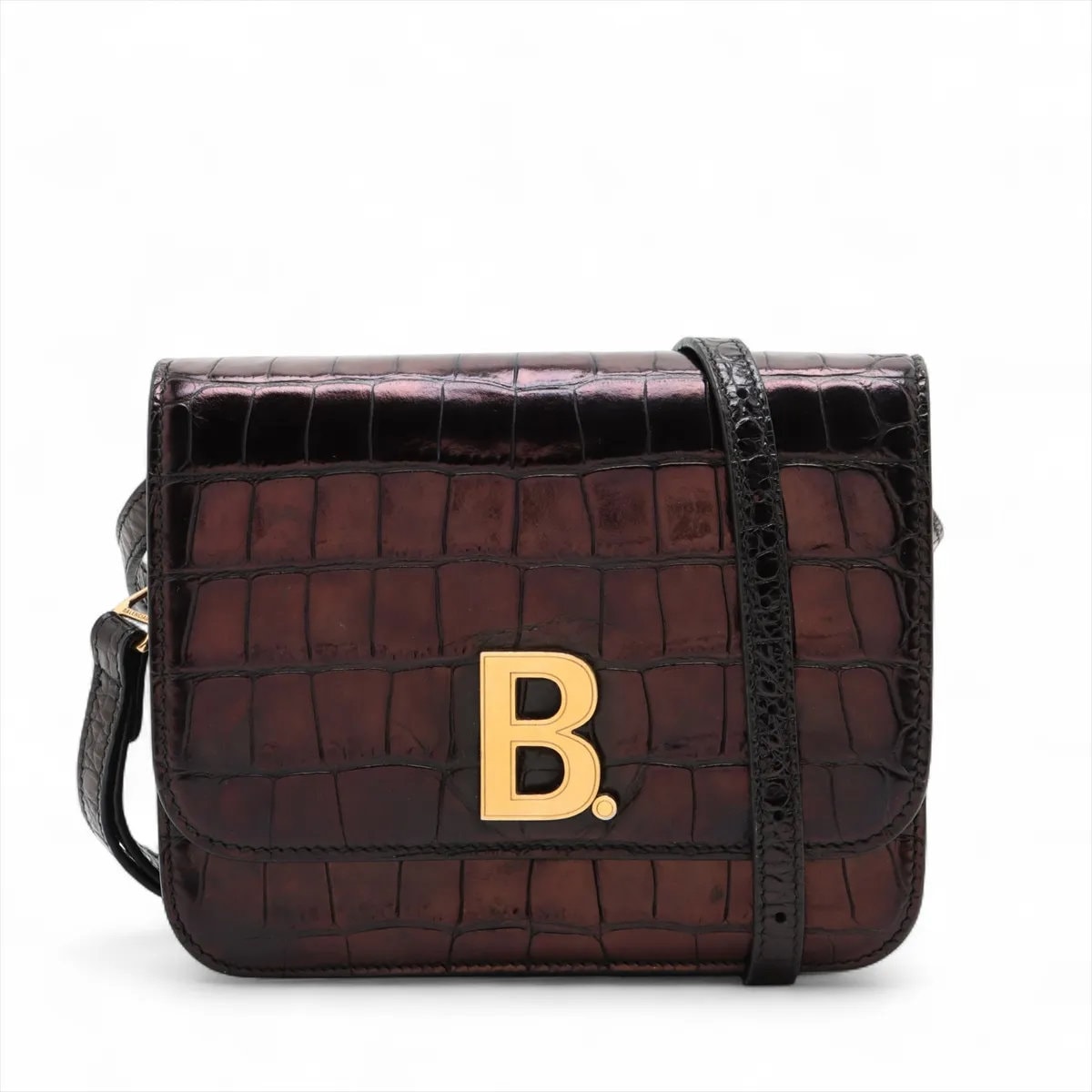 ■美品 バレンシアガ クロコダイル 型押し 592898 ショルダーバッグ