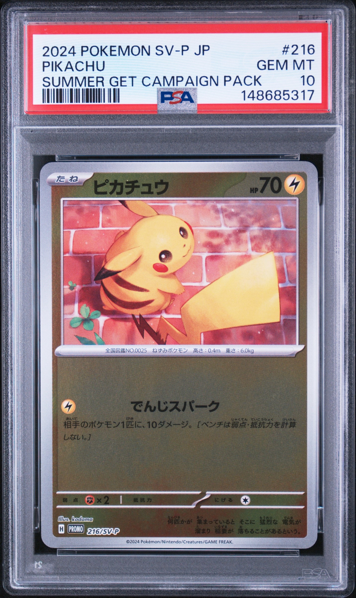 ピカチュウ P [SV-P 216](プロモカードパック「ポケカの夏がキタ