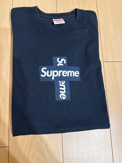 Supreme Cross Box Logo Tee "Navy"