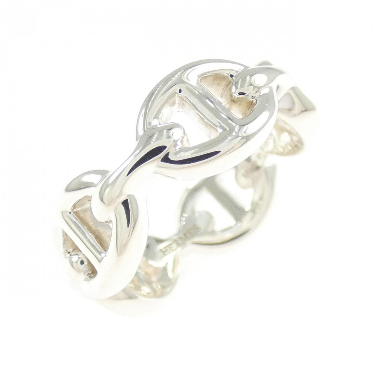 Hermes Chaine D'ancre Enchainee Ring PM "Silver"