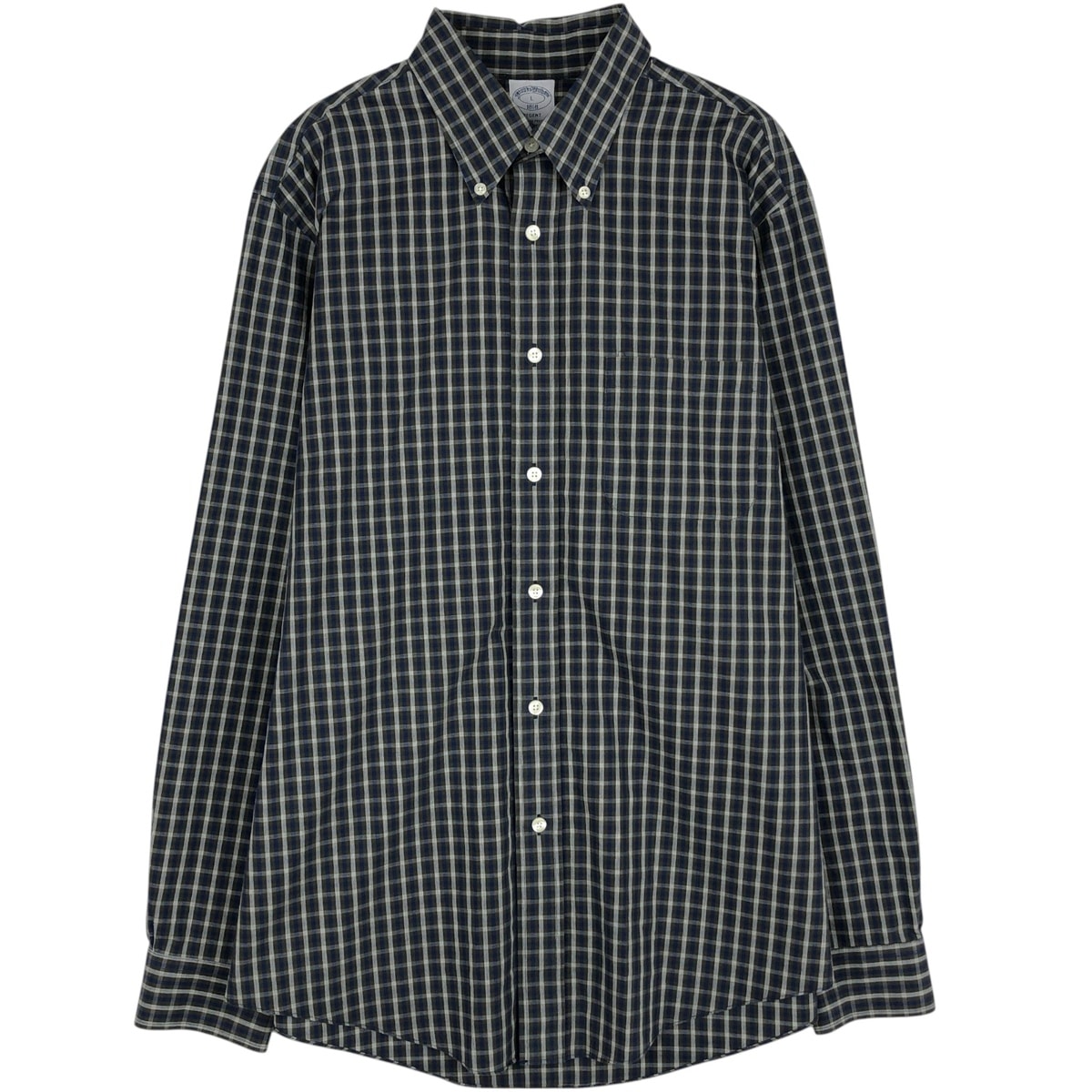 古着 ブルックスブラザーズ Brooks Brothers 1818 REGENT 長袖 ボタンダウンチェックシャツ メンズL相当/eaa646556