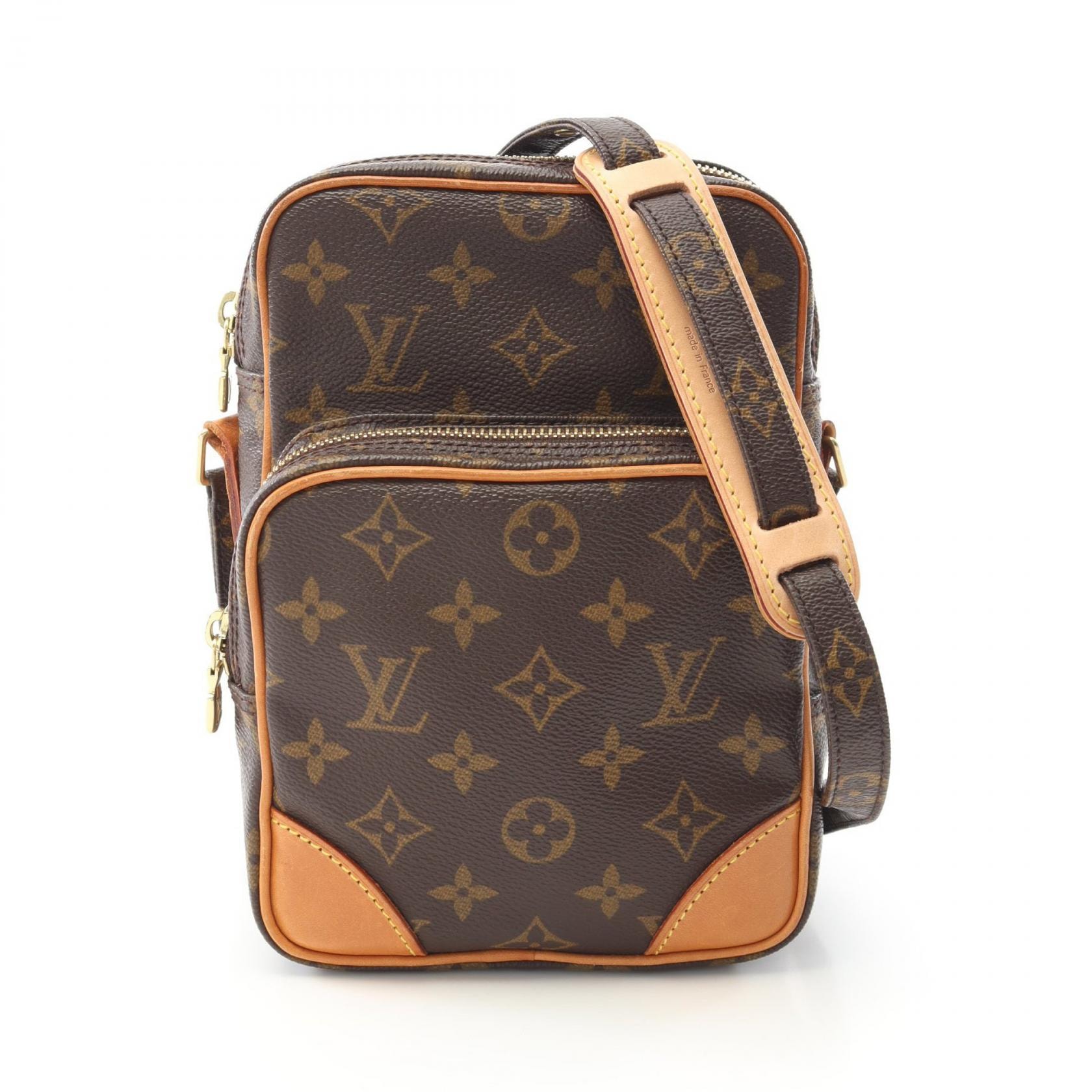 ルイ・ヴィトン LOUIS VUITTON アマゾン ショルダーバッグ バッグ PVCコーティングキャンバス レザー モノグラム レディース ブラウン系 M45236 【中古】