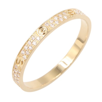 カルティエ CARTIER ミニラブリング パヴェダイヤ リング・指輪 ジュエリー K18(イエローゴールド) ダイヤモンド レディース ゴールド系 / クリア系 【中古】