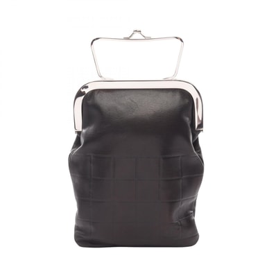 シャネル CHANEL チョコバー がま口 ハンドバッグ バッグ ラムスキン(羊革) レディース ブラウン系 【中古】