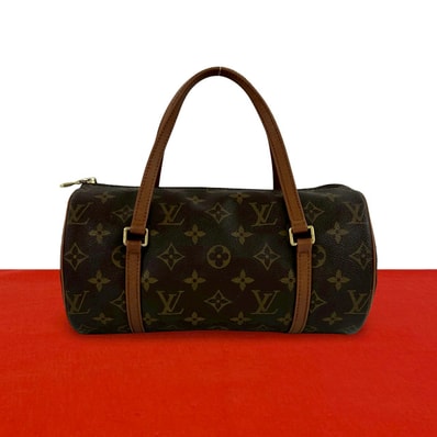 LOUIS VUITTON ルイヴィトン パピヨン 26 モノグラム レザー PVC ハンドバッグ ブラウン
mg393