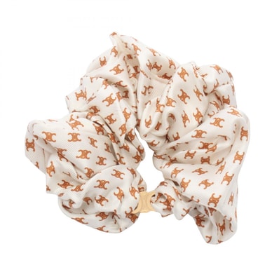 セリーヌ CELINE シュシュ トリオンフ 衣料品 シルク レディース アイボリー系 / ブラウン系 B10803F9901YN 【新品】