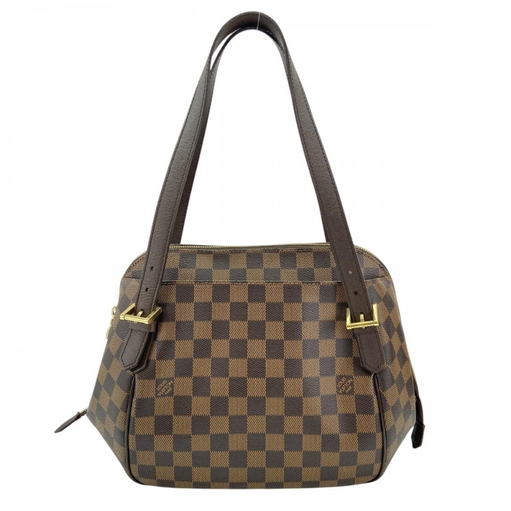 LOUIS VUITTON ルイヴィトン ショルダーバッグ 肩掛け ダミエ ベレムMM ショルダーバッグ N51174    ブラウン 茶 ベージュ ゴールド金具 レディース【中古品】
