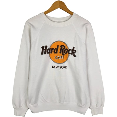 古着 80年代 ヘインズ Hanes HARD ROCK CAFE ハードロックカフェ アドバタイジング スウェットシャツ トレーナー USA製 メンズL相当 ヴィンテージ 青タグ/eaa418878