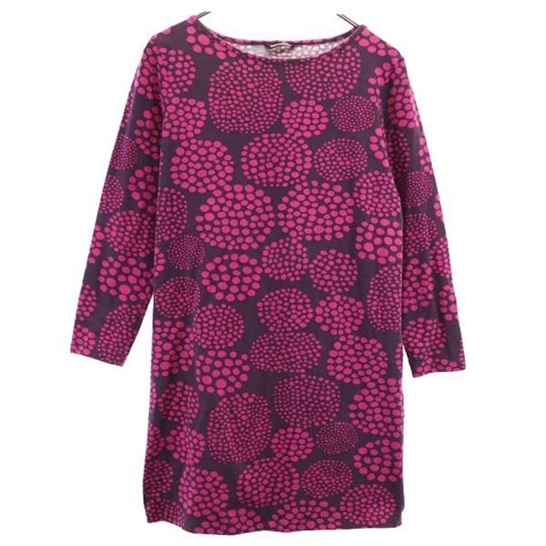 marimekko マリメッコ 長袖 膝丈ワンピース