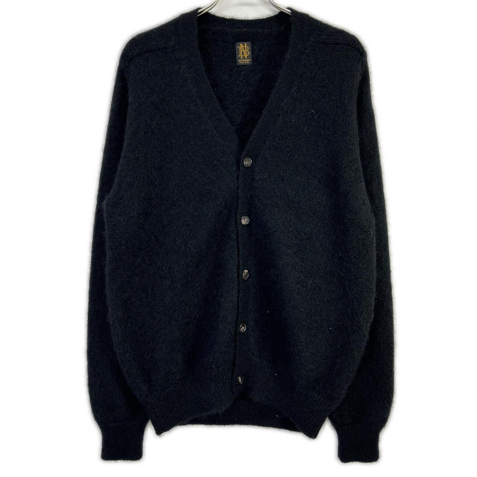 バトナー BN-22FW-065 ブラック モヘヤ100 PURE MOHAIR CARDIGAN ピュアモヘアカーディガン 3