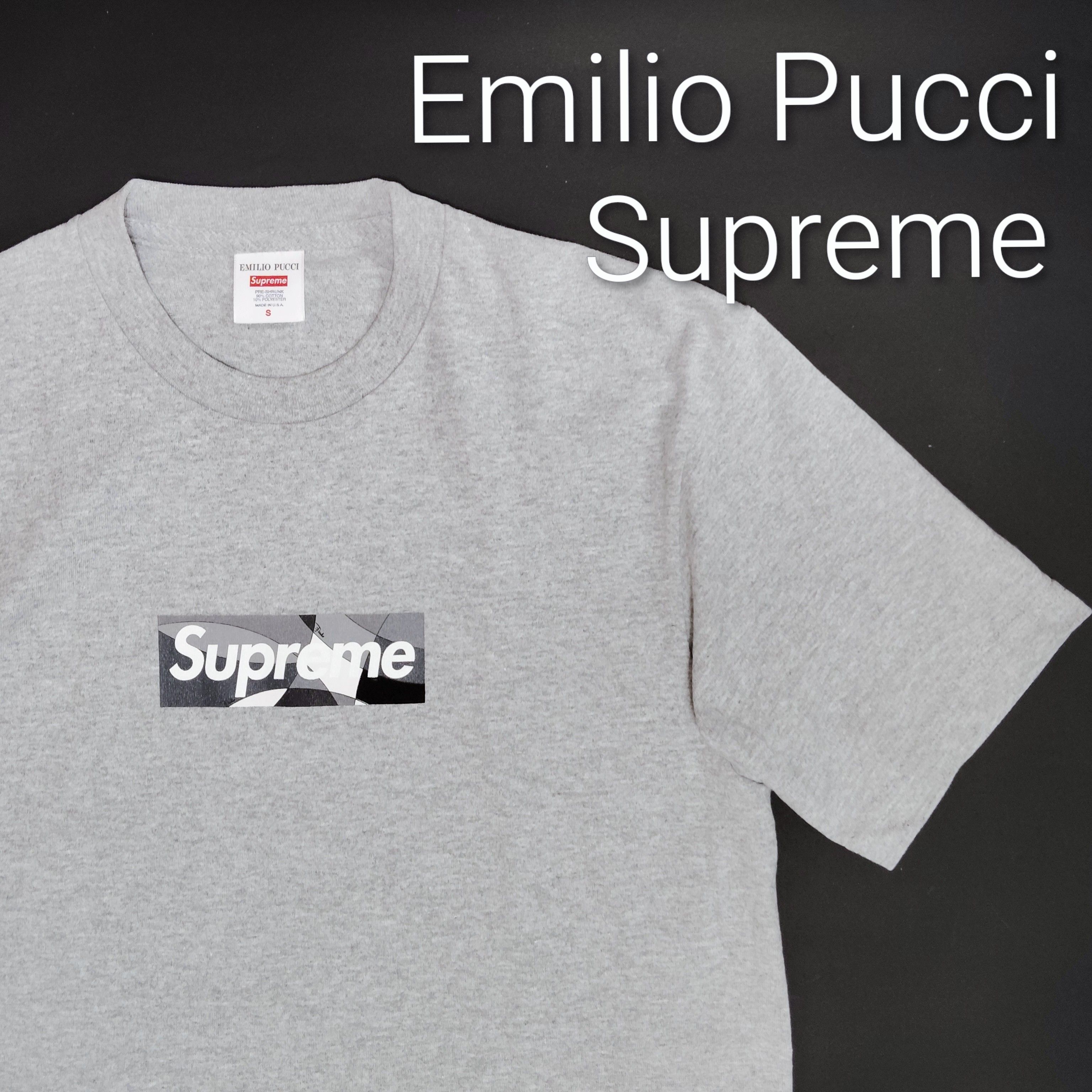 Supreme / Emilio Pucci® Box Logo Tee "Grey/Black"