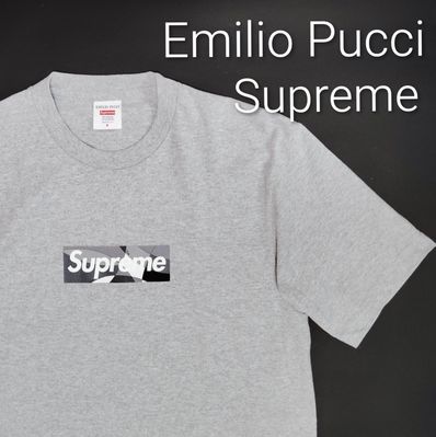 Supreme / Emilio Pucci® Box Logo Tee "Grey/Black"
