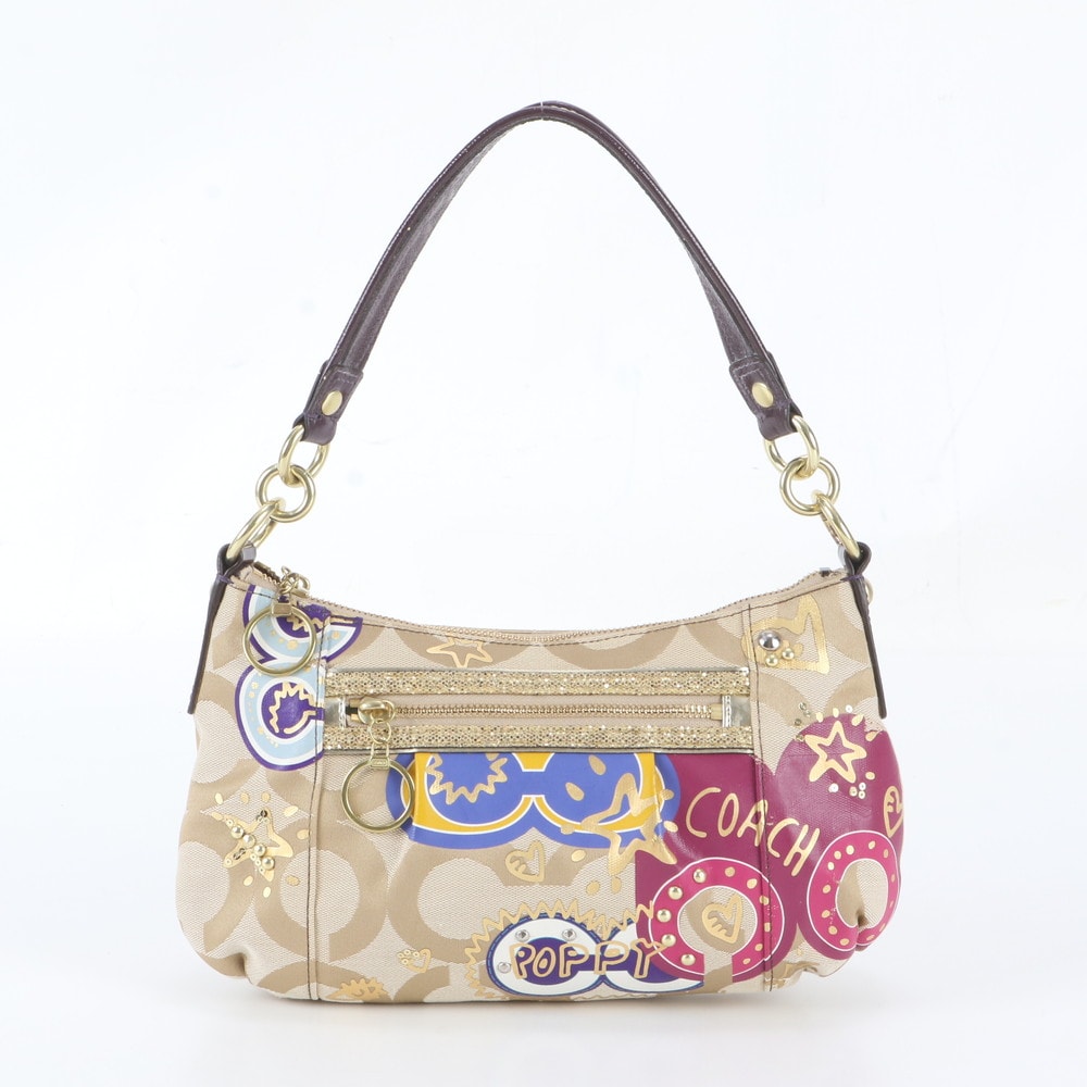■美品 コーチ オプアートポピー 15309 ショルダーバッグ