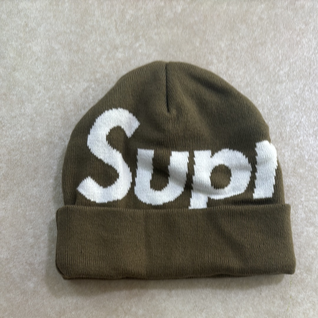 Supreme Big Logo Beanie "Tan" (24FW)