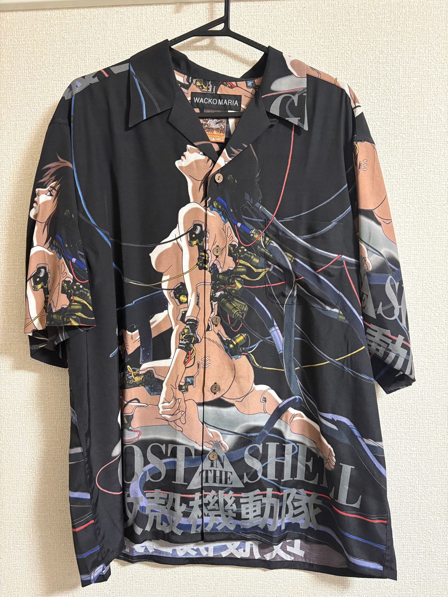 WACKO MARIA x Ghost In The Shell Hawaiian Shirt "Black"