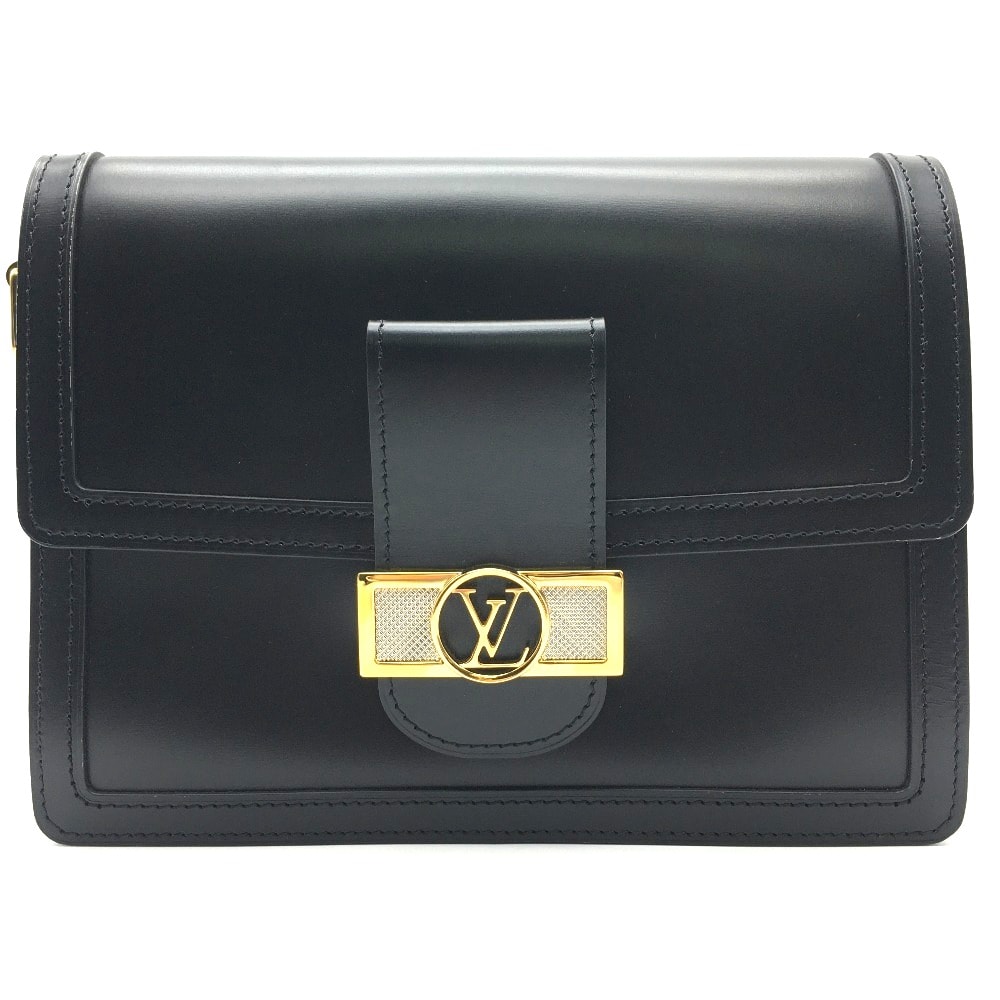 ルイヴィトン LOUIS VUITTON ドフィネMM M55821 LVロック チェーン カバン 2WAY ショルダーバッグ カーフスキン ノワール ブラック 未使用