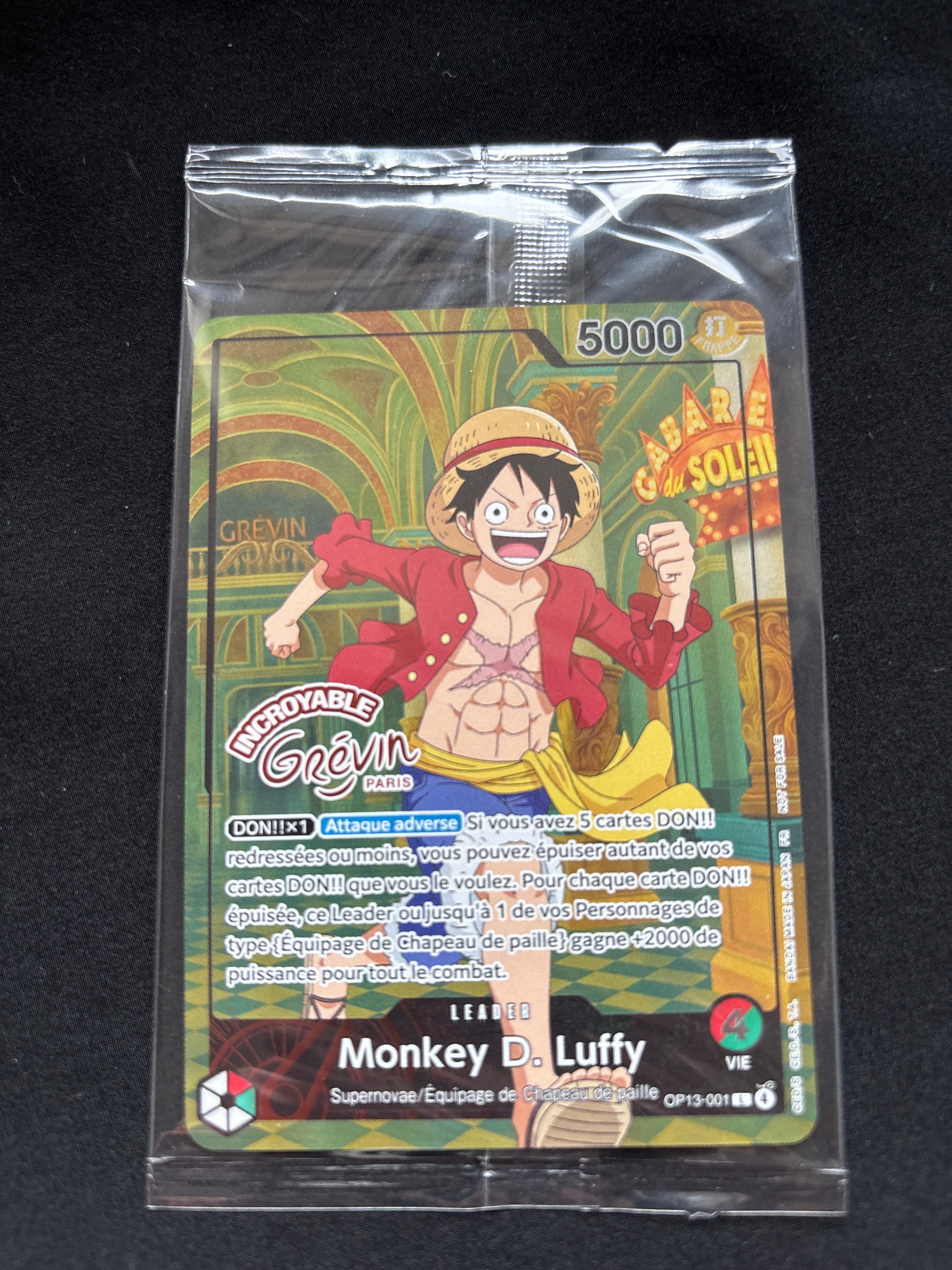 モンキー・D・ルフィ L [OP13-001]【フランス語版】(プロモーションカード「ONE PIECE × グレヴァン美術館」)